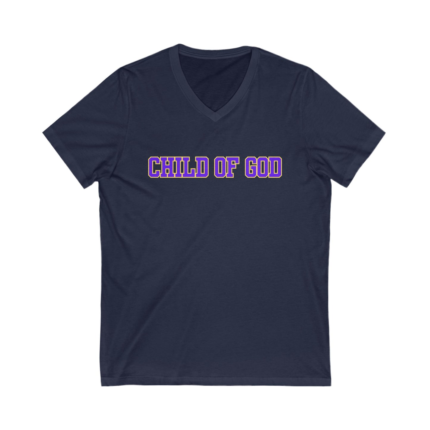 Child of God Unisex V-Neck Tee, Faith Shirt, Christian Apparel, Inspirational Gift, Spiritual Lifestyle Top