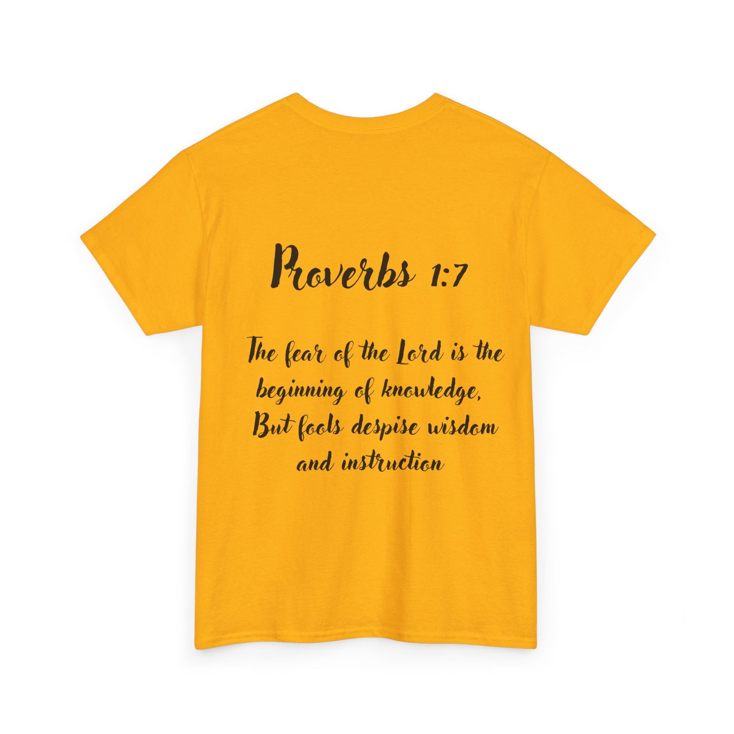 Unisex Heavy Cotton Tee: Fear the Lord Scripture Shirt, Christian T-Shirt, Faith-Based Apparel, Inspirational Gift, Bible Verse Tee