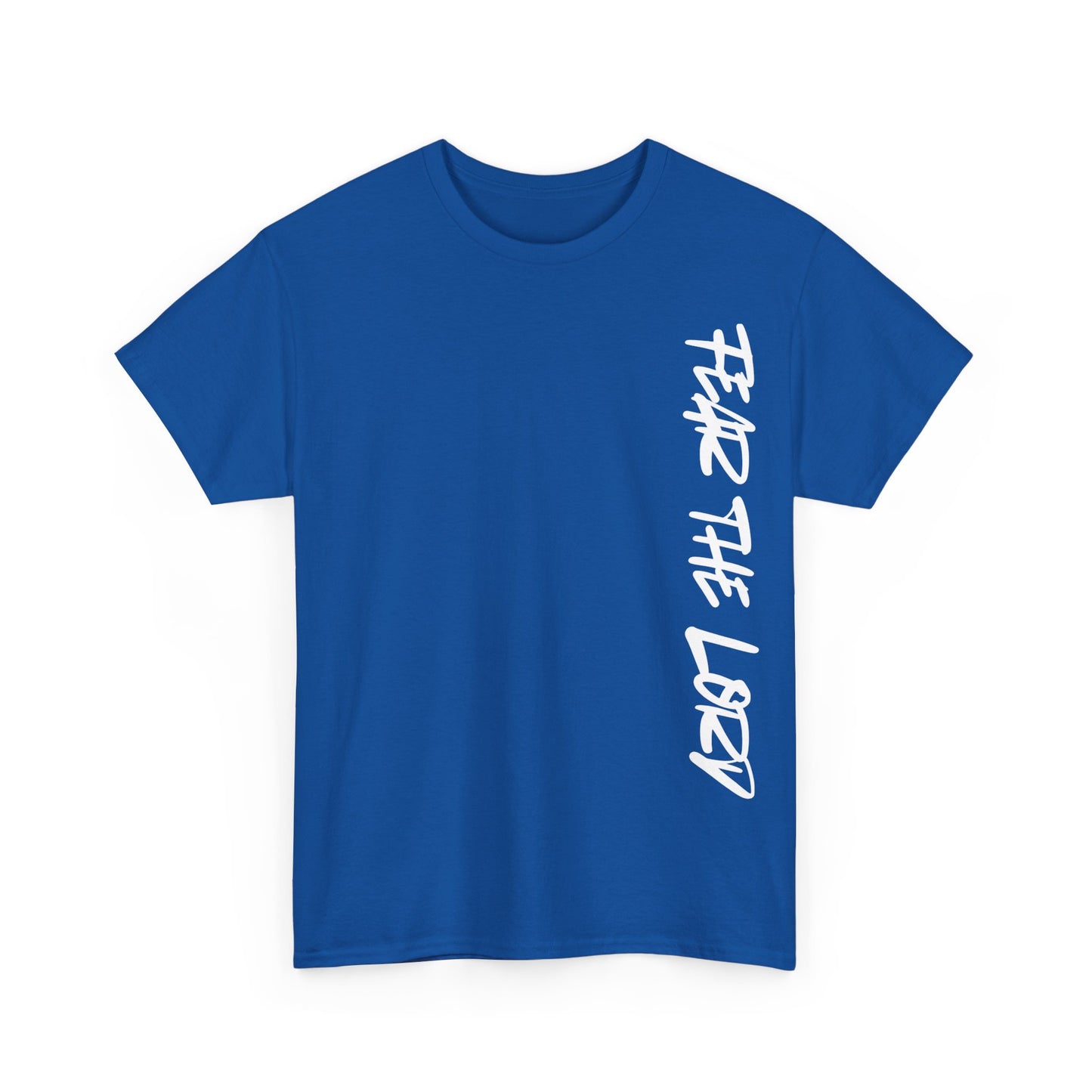 Unisex Heavy Cotton Tee: Fear the Lord Scripture Shirt, Christian T-Shirt, Faith-Based Apparel, Inspirational Gift, Bible Verse Tee