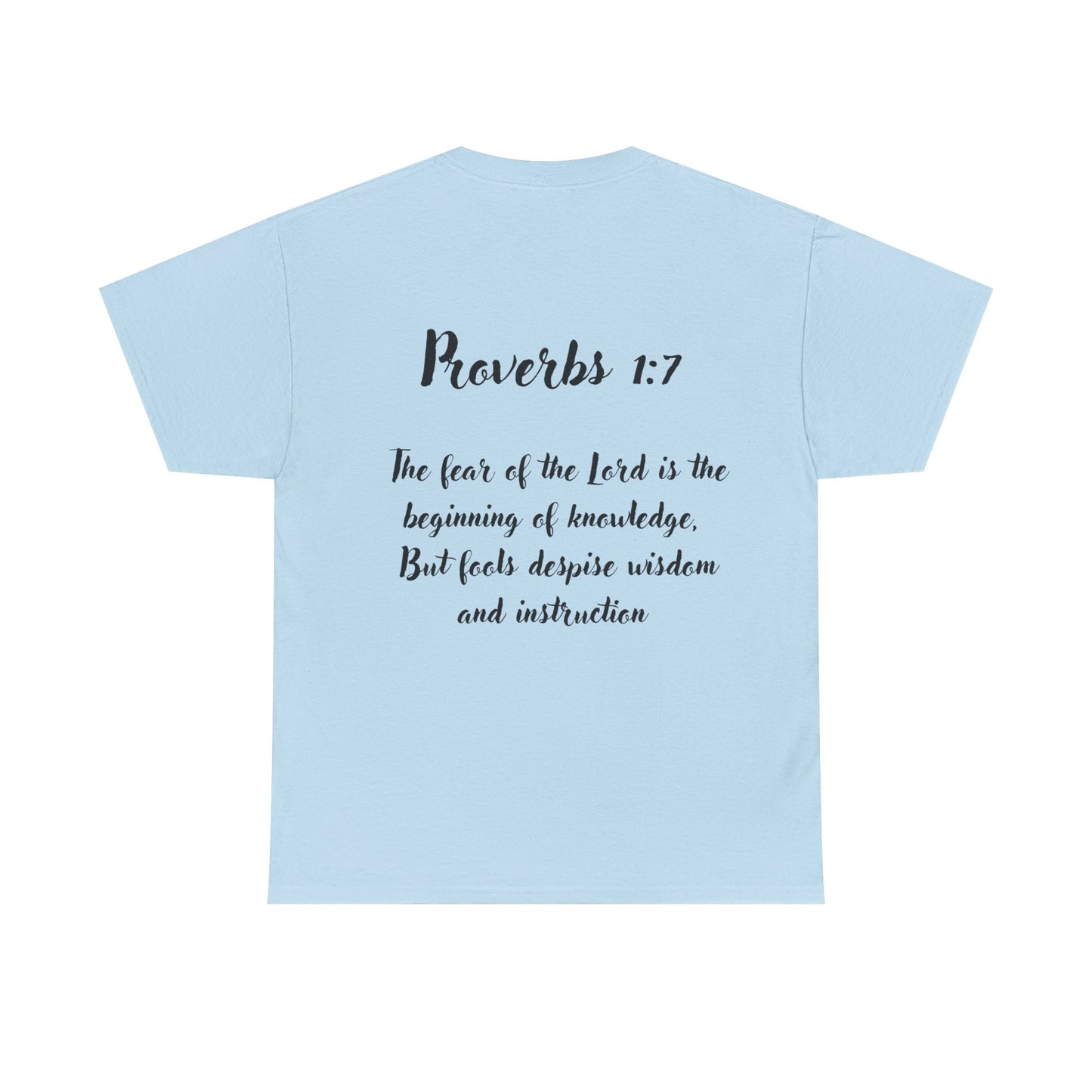 Unisex Heavy Cotton Tee: Fear the Lord Scripture Shirt, Christian T-Shirt, Faith-Based Apparel, Inspirational Gift, Bible Verse Tee