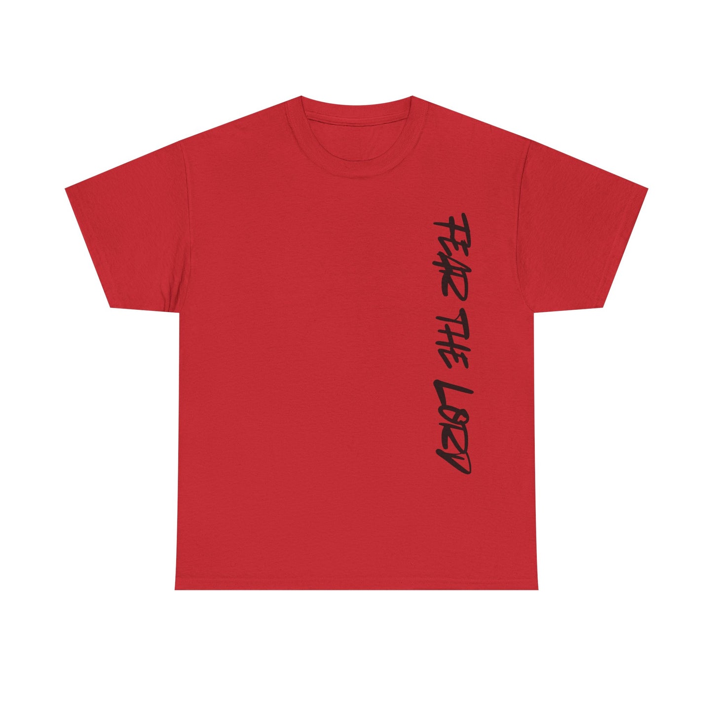 Unisex Heavy Cotton Tee: Fear the Lord Scripture Shirt, Christian T-Shirt, Faith-Based Apparel, Inspirational Gift, Bible Verse Tee