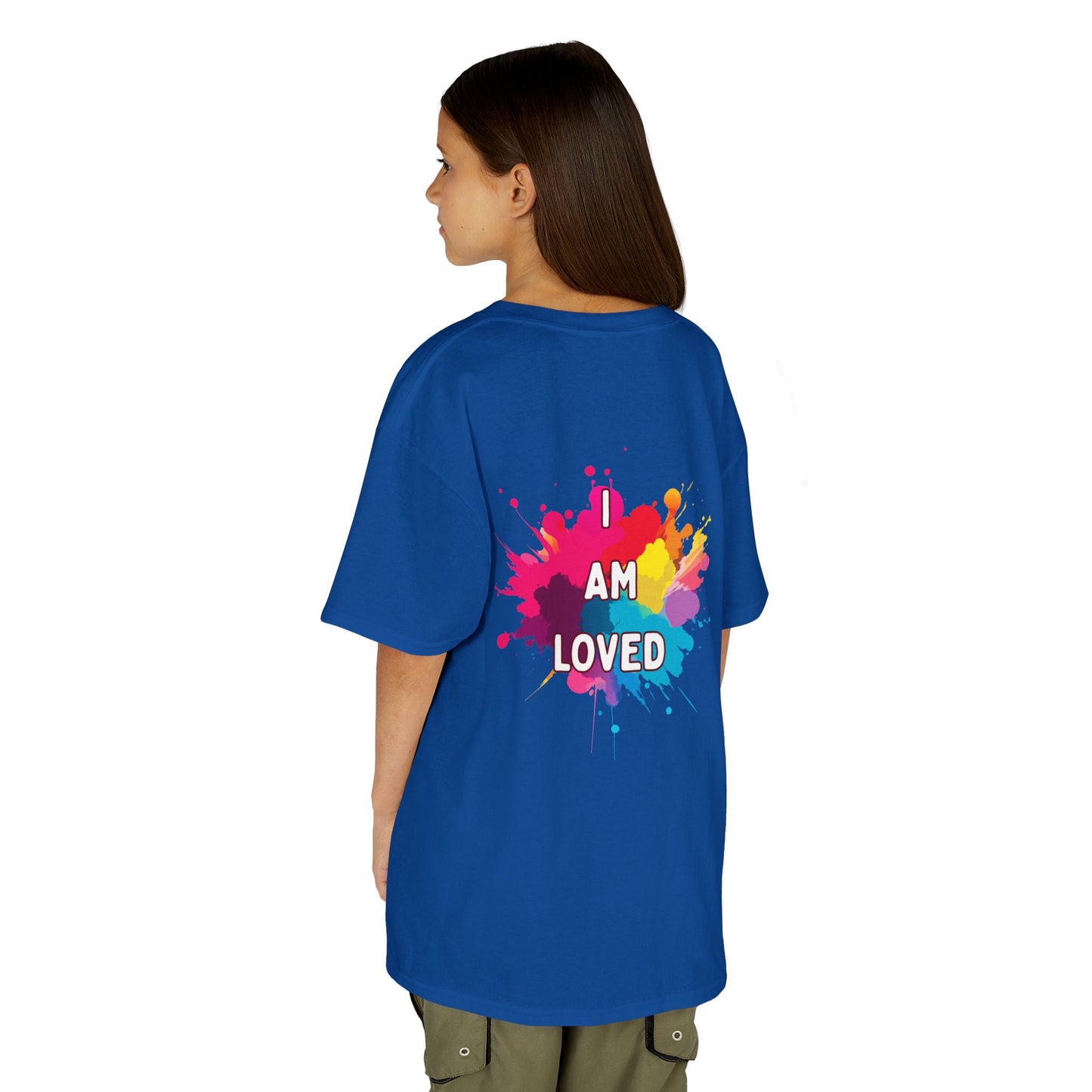 Colorful Kids Tee - I AM LOVED, Fun T-Shirt for Kids, Birthday Gift, Back to School Shirt, Kids Casual Wear, Summer Outfit