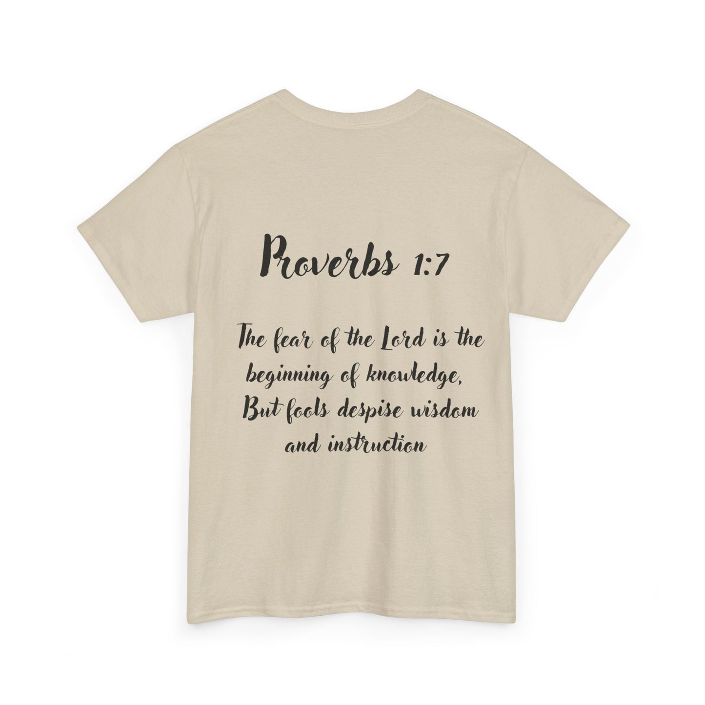 Unisex Heavy Cotton Tee: Fear the Lord Scripture Shirt, Christian T-Shirt, Faith-Based Apparel, Inspirational Gift, Bible Verse Tee