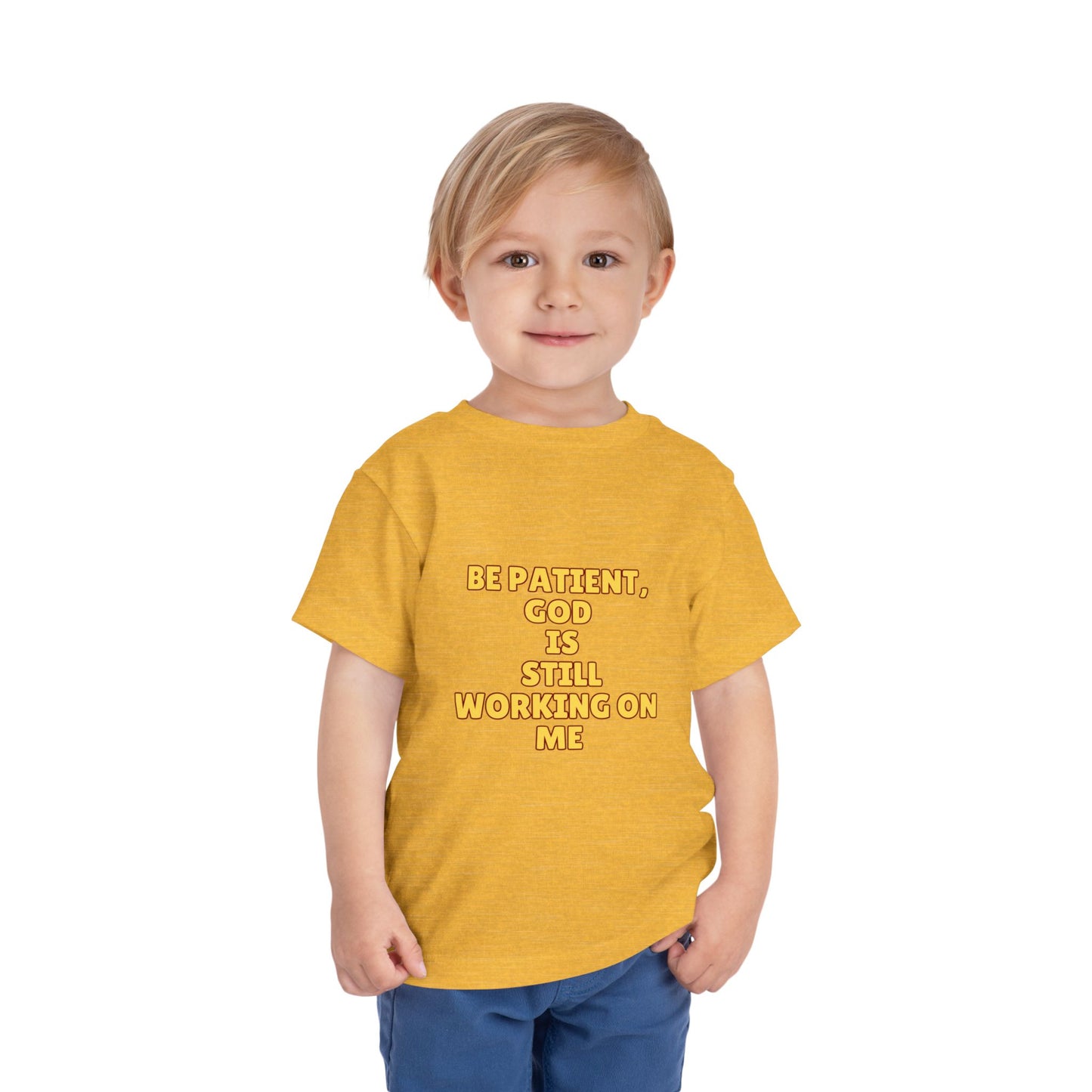Toddler Short Sleeve Tee - Be Patient God Is Still Working On Me, Kids Faith Tee, Cute Toddler Shirt, Inspirational Kids Clothing, [...]
