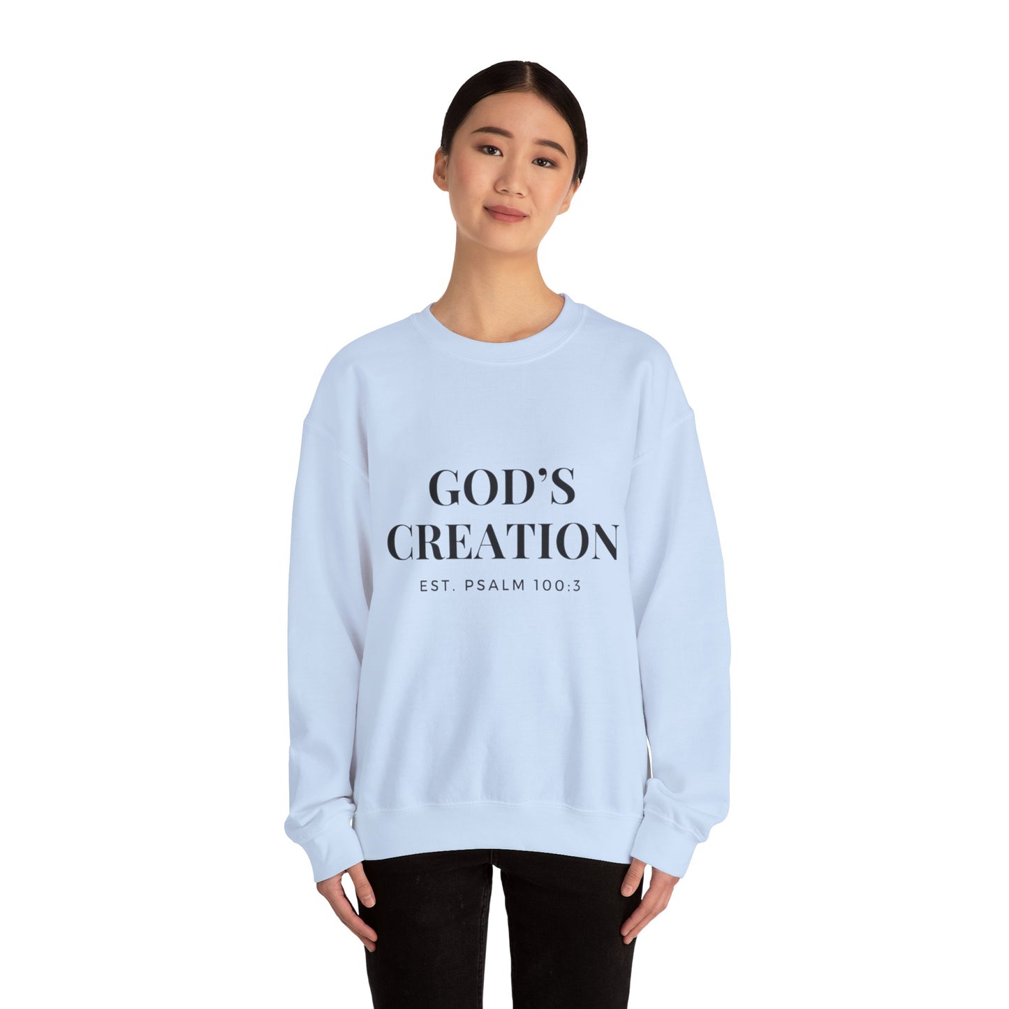 Faith-Inspired Unisex Sweatshirt, Cozy Gift for Christians, Bible Verse Apparel, Inspirational Crewneck, God’s Creation Quote