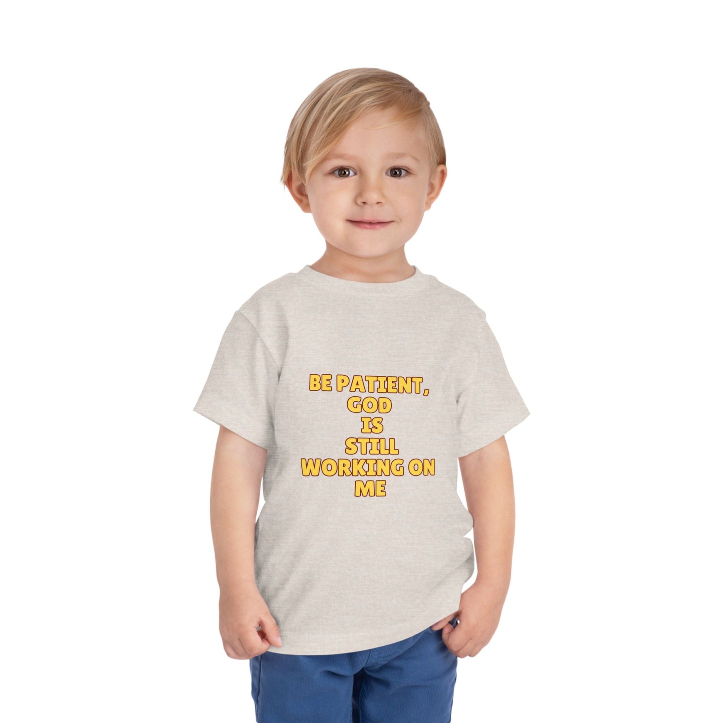 Toddler Short Sleeve Tee - Be Patient God Is Still Working On Me, Kids Faith Tee, Cute Toddler Shirt, Inspirational Kids Clothing, [...]
