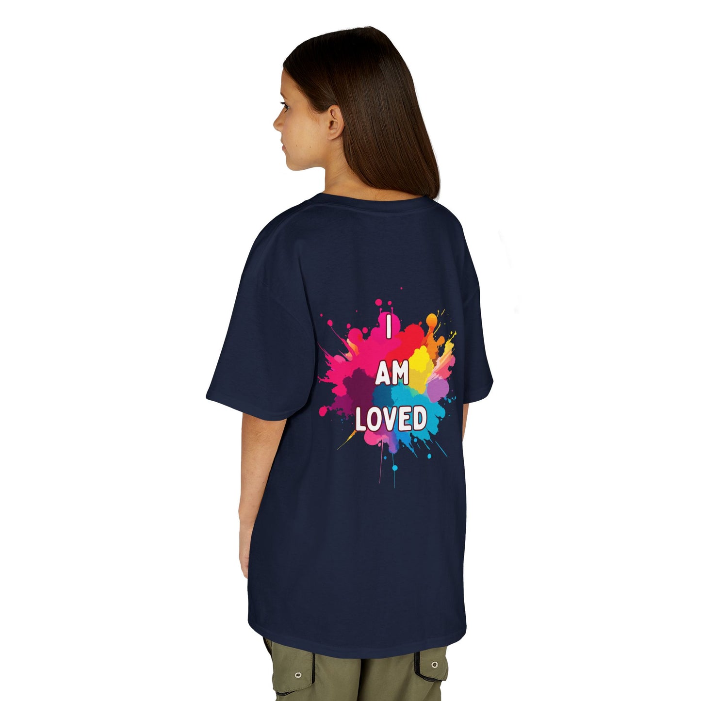 Colorful Kids Tee - I AM LOVED, Fun T-Shirt for Kids, Birthday Gift, Back to School Shirt, Kids Casual Wear, Summer Outfit