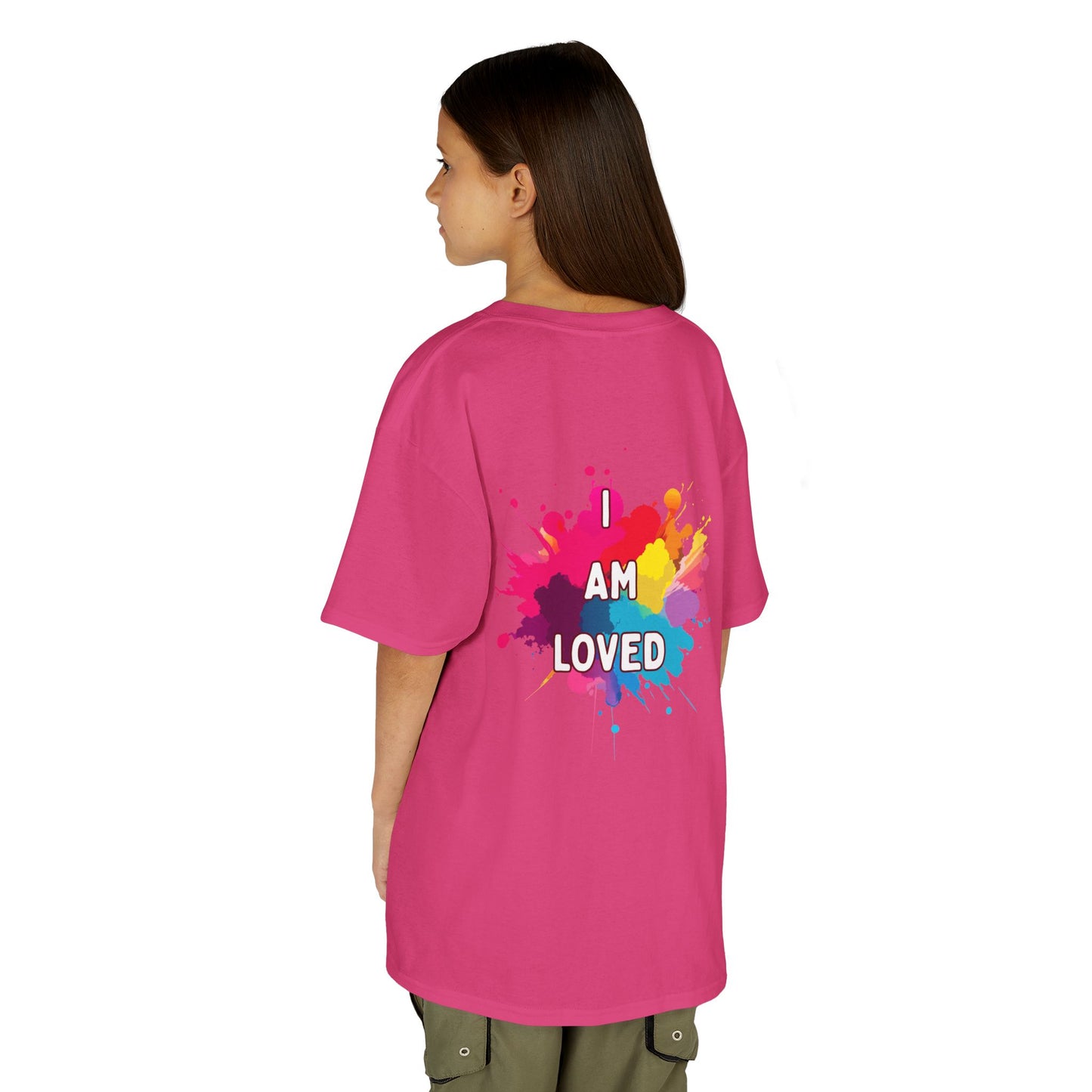 Colorful Kids Tee - I AM LOVED, Fun T-Shirt for Kids, Birthday Gift, Back to School Shirt, Kids Casual Wear, Summer Outfit