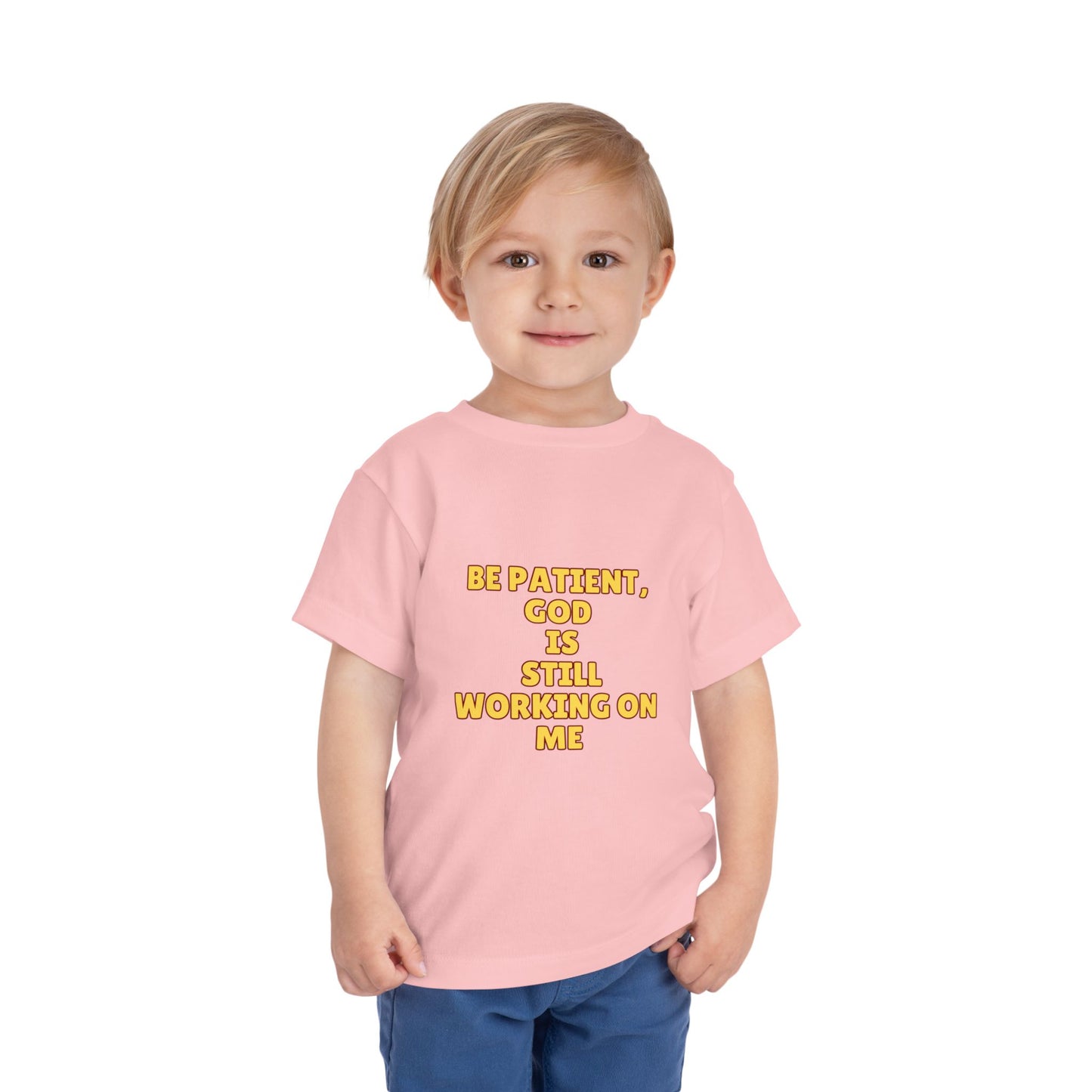 Toddler Short Sleeve Tee - Be Patient God Is Still Working On Me, Kids Faith Tee, Cute Toddler Shirt, Inspirational Kids Clothing, [...]