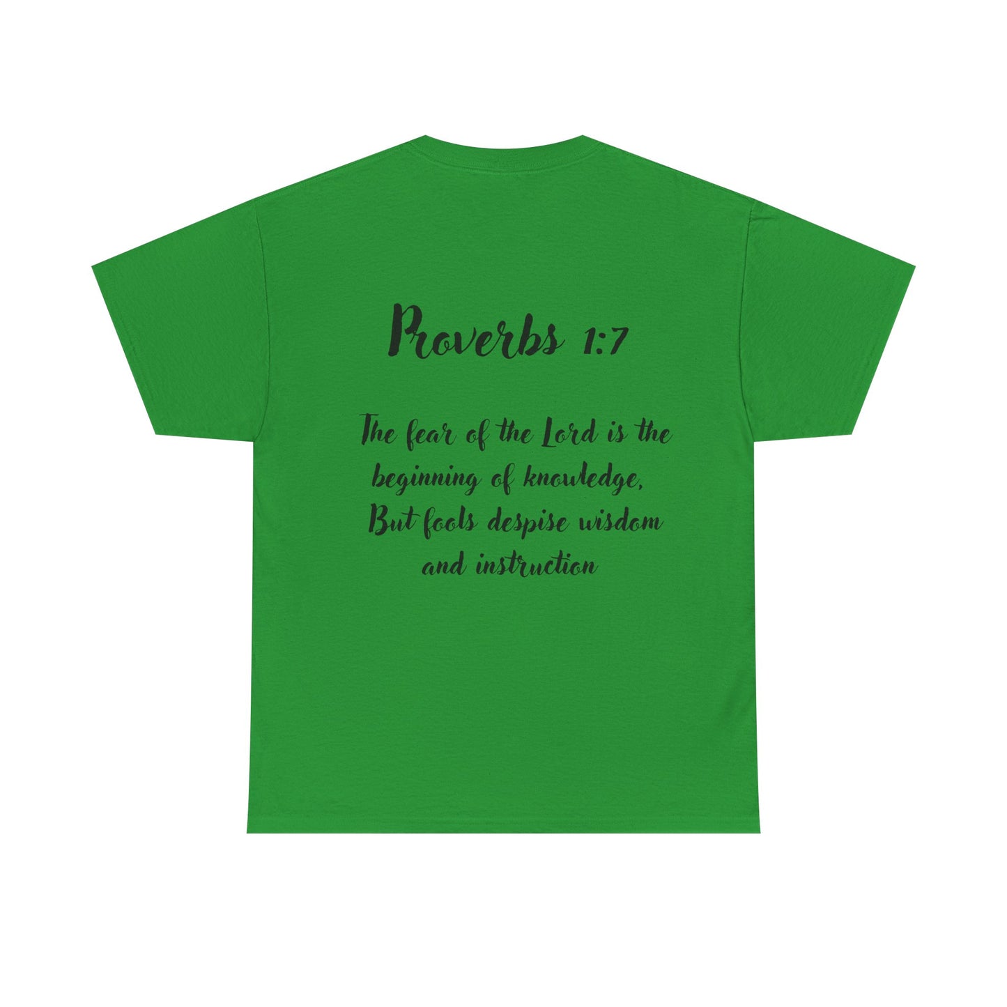 Unisex Heavy Cotton Tee: Fear the Lord Scripture Shirt, Christian T-Shirt, Faith-Based Apparel, Inspirational Gift, Bible Verse Tee