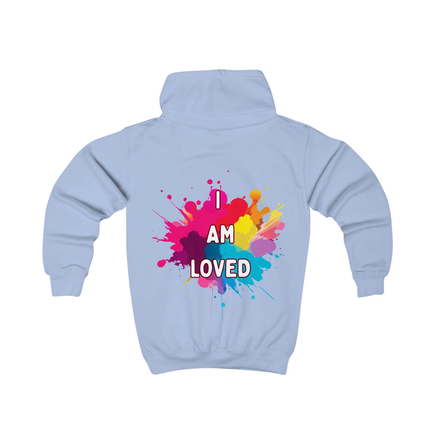 Colorful Kids Hoodie - "I AM LOVED" Design, Perfect for Birthdays, Everyday Wear, Gifts, Family Photos, or Playdates