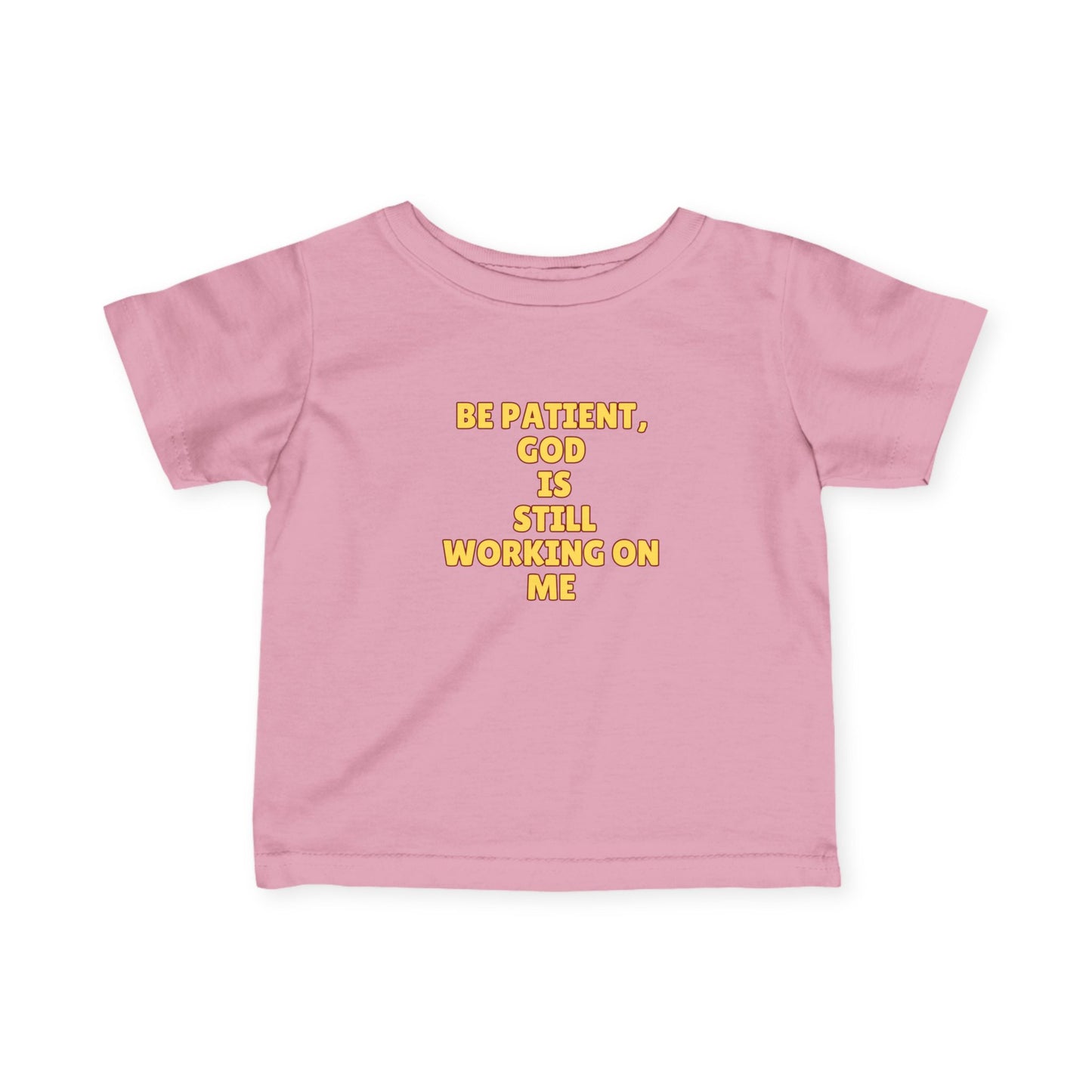Infant Fine Jersey Tee - "Be Patient, God is Still Working on Me" - Baby Gift, Christian Clothing, Toddler Apparel, Faith-Based Tee, [...]