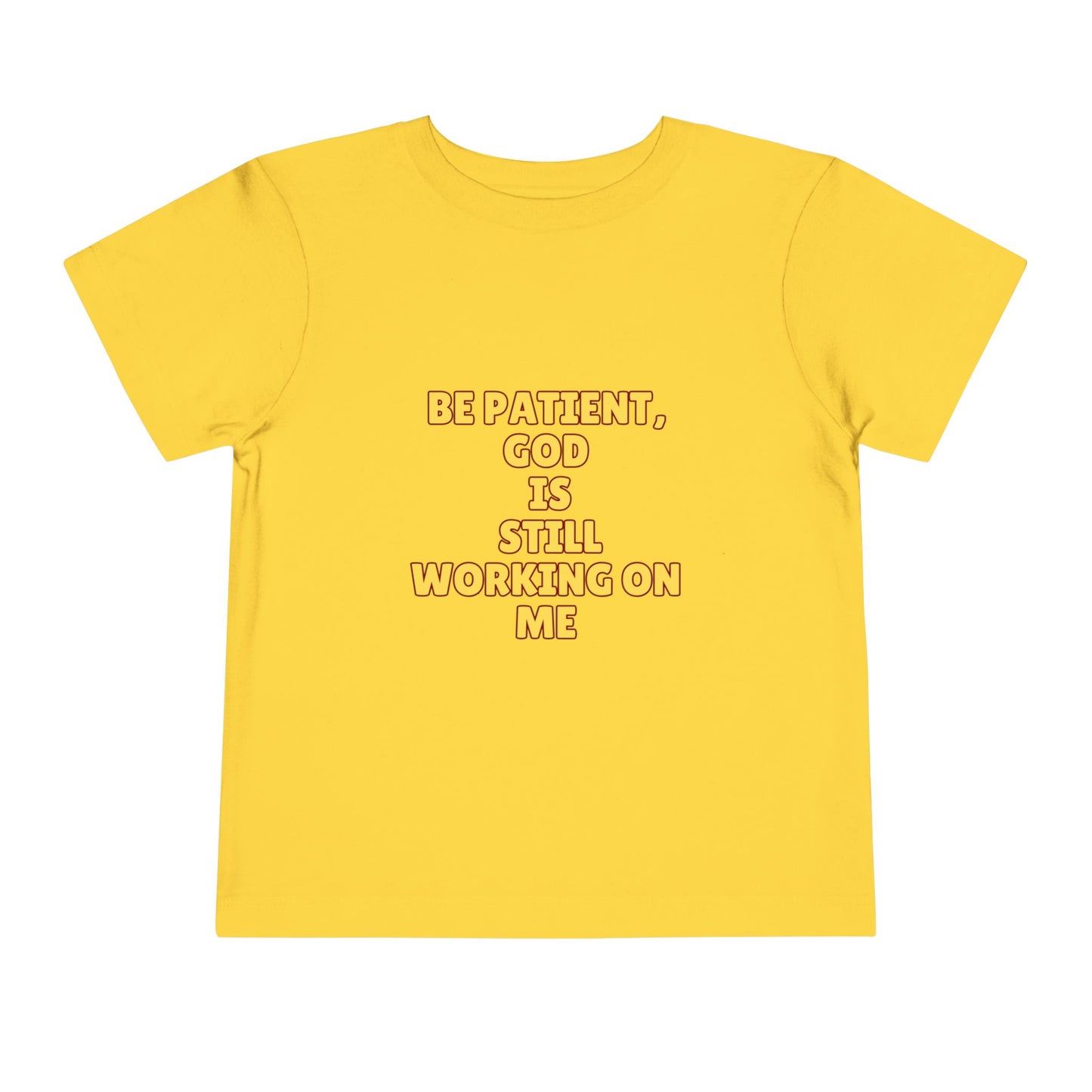 Toddler Short Sleeve Tee - Be Patient God Is Still Working On Me, Kids Faith Tee, Cute Toddler Shirt, Inspirational Kids Clothing, [...]