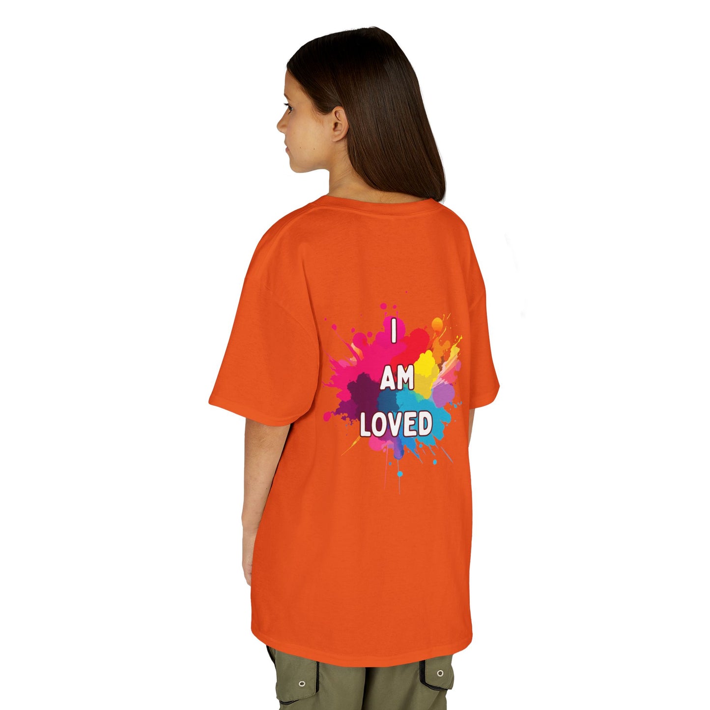 Colorful Kids Tee - I AM LOVED, Fun T-Shirt for Kids, Birthday Gift, Back to School Shirt, Kids Casual Wear, Summer Outfit