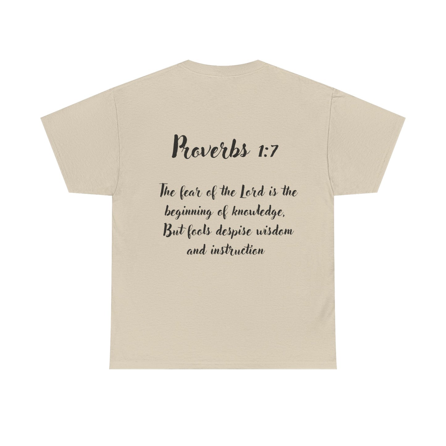 Unisex Heavy Cotton Tee: Fear the Lord Scripture Shirt, Christian T-Shirt, Faith-Based Apparel, Inspirational Gift, Bible Verse Tee