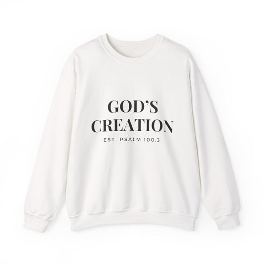 Faith-Inspired Unisex Sweatshirt, Cozy Gift for Christians, Bible Verse Apparel, Inspirational Crewneck, God’s Creation Quote