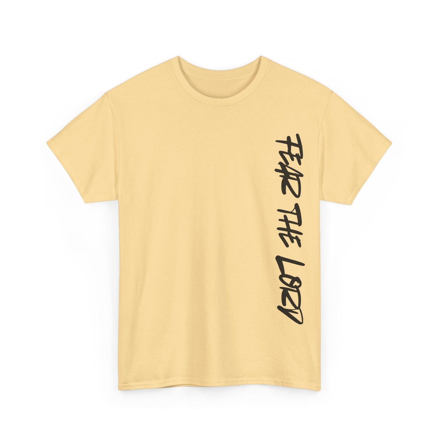 Unisex Heavy Cotton Tee: Fear the Lord Scripture Shirt, Christian T-Shirt, Faith-Based Apparel, Inspirational Gift, Bible Verse Tee