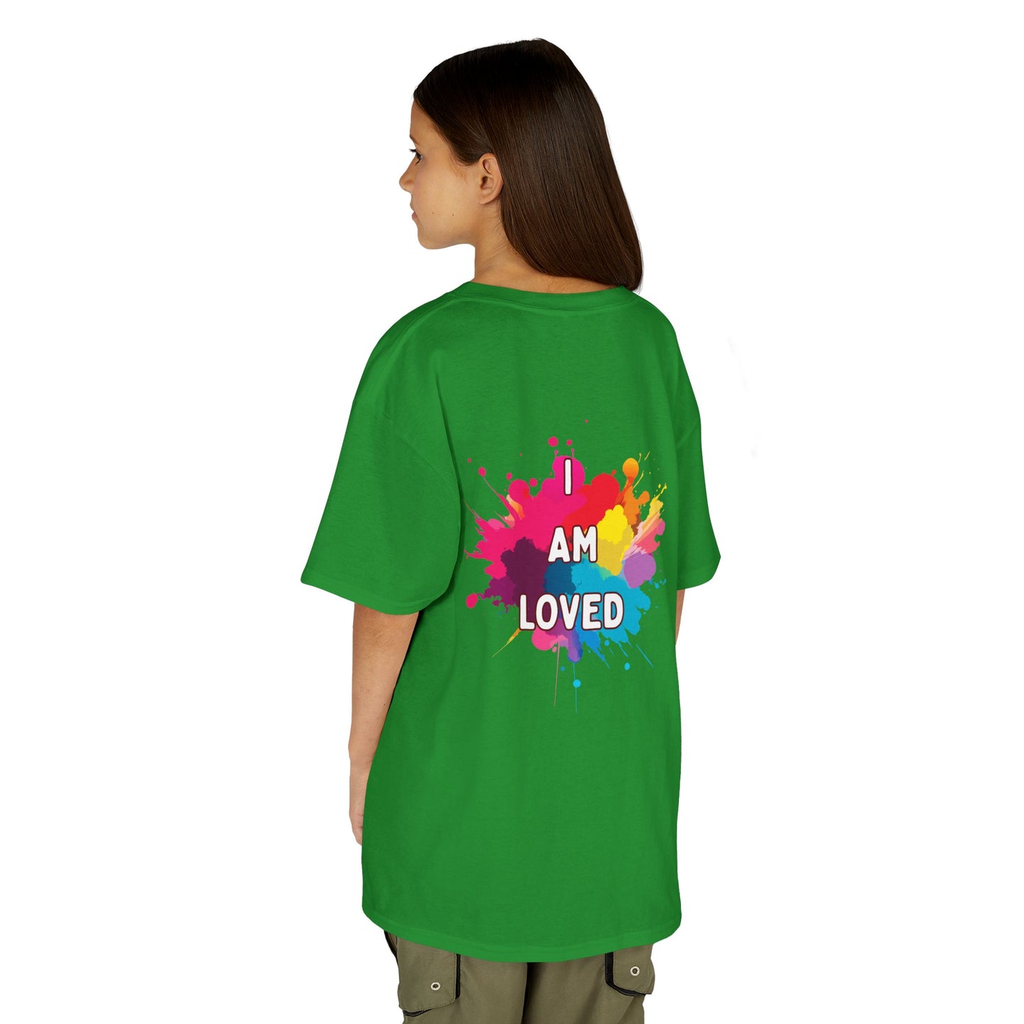 Colorful Kids Tee - I AM LOVED, Fun T-Shirt for Kids, Birthday Gift, Back to School Shirt, Kids Casual Wear, Summer Outfit