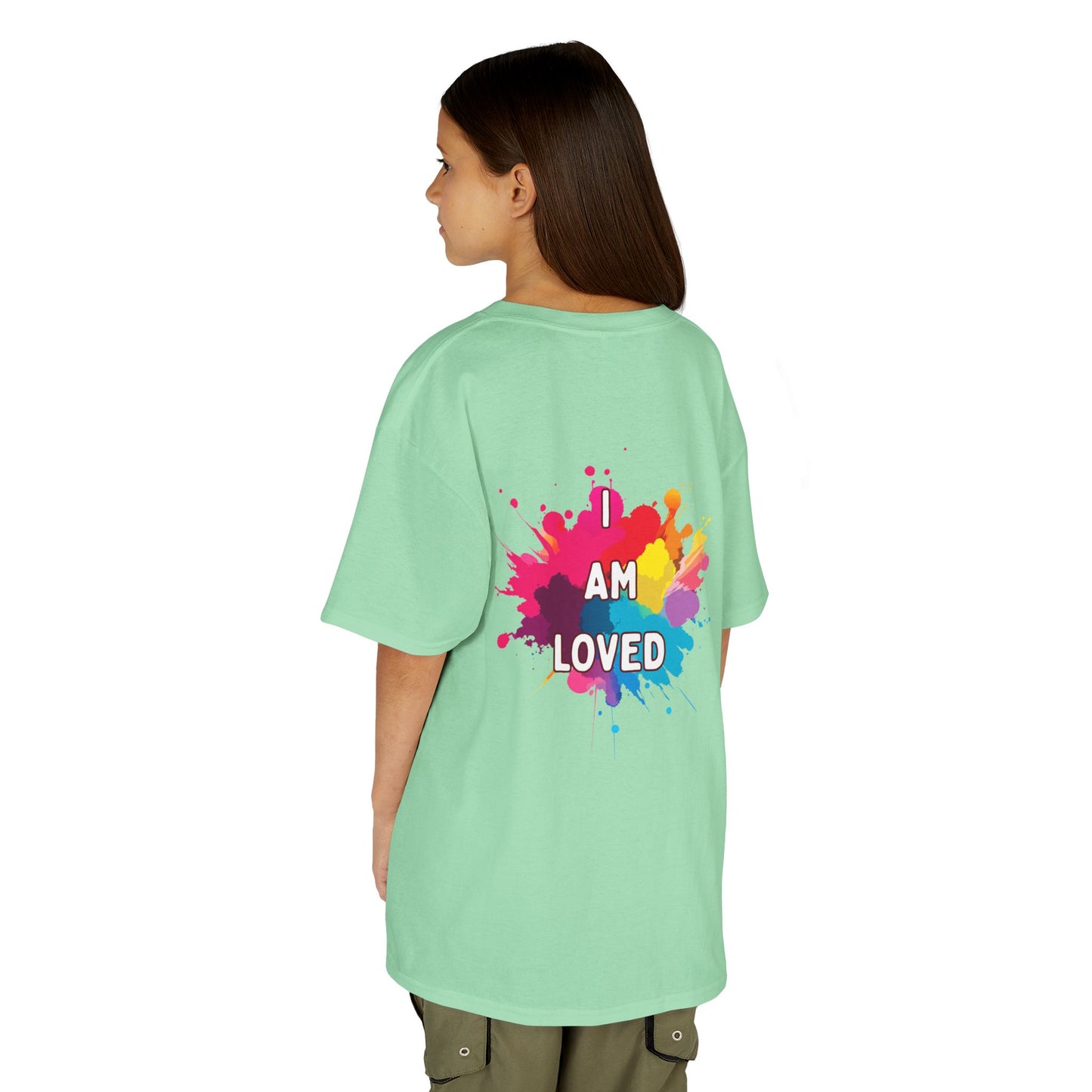 Colorful Kids Tee - I AM LOVED, Fun T-Shirt for Kids, Birthday Gift, Back to School Shirt, Kids Casual Wear, Summer Outfit