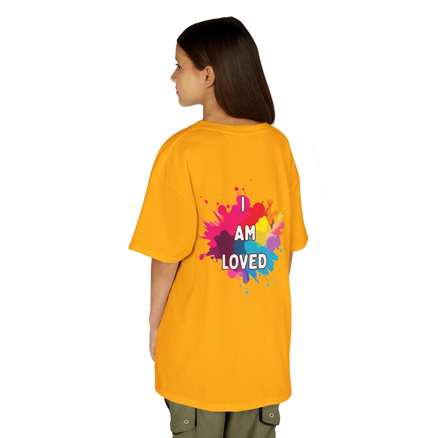 Colorful Kids Tee - I AM LOVED, Fun T-Shirt for Kids, Birthday Gift, Back to School Shirt, Kids Casual Wear, Summer Outfit