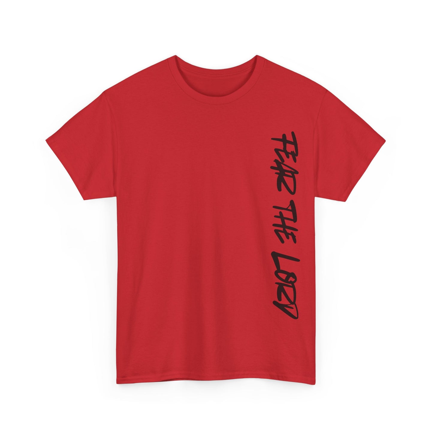 Unisex Heavy Cotton Tee: Fear the Lord Scripture Shirt, Christian T-Shirt, Faith-Based Apparel, Inspirational Gift, Bible Verse Tee