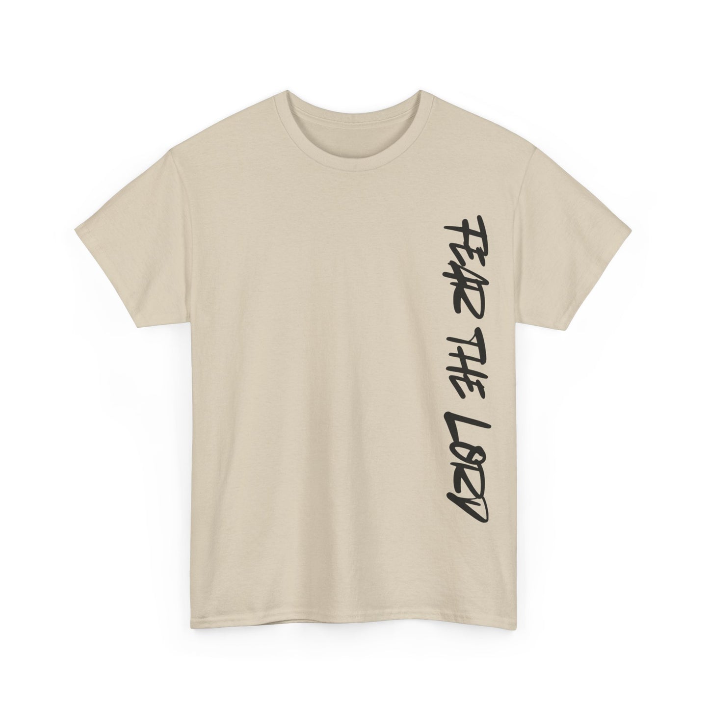 Unisex Heavy Cotton Tee: Fear the Lord Scripture Shirt, Christian T-Shirt, Faith-Based Apparel, Inspirational Gift, Bible Verse Tee