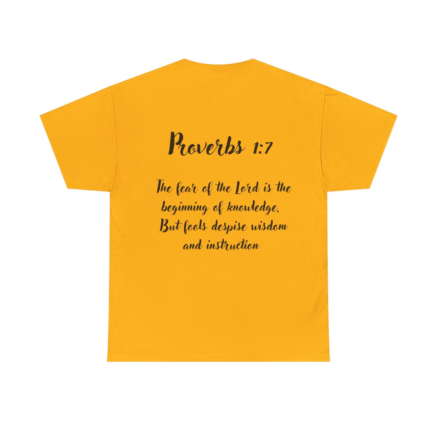 Unisex Heavy Cotton Tee: Fear the Lord Scripture Shirt, Christian T-Shirt, Faith-Based Apparel, Inspirational Gift, Bible Verse Tee