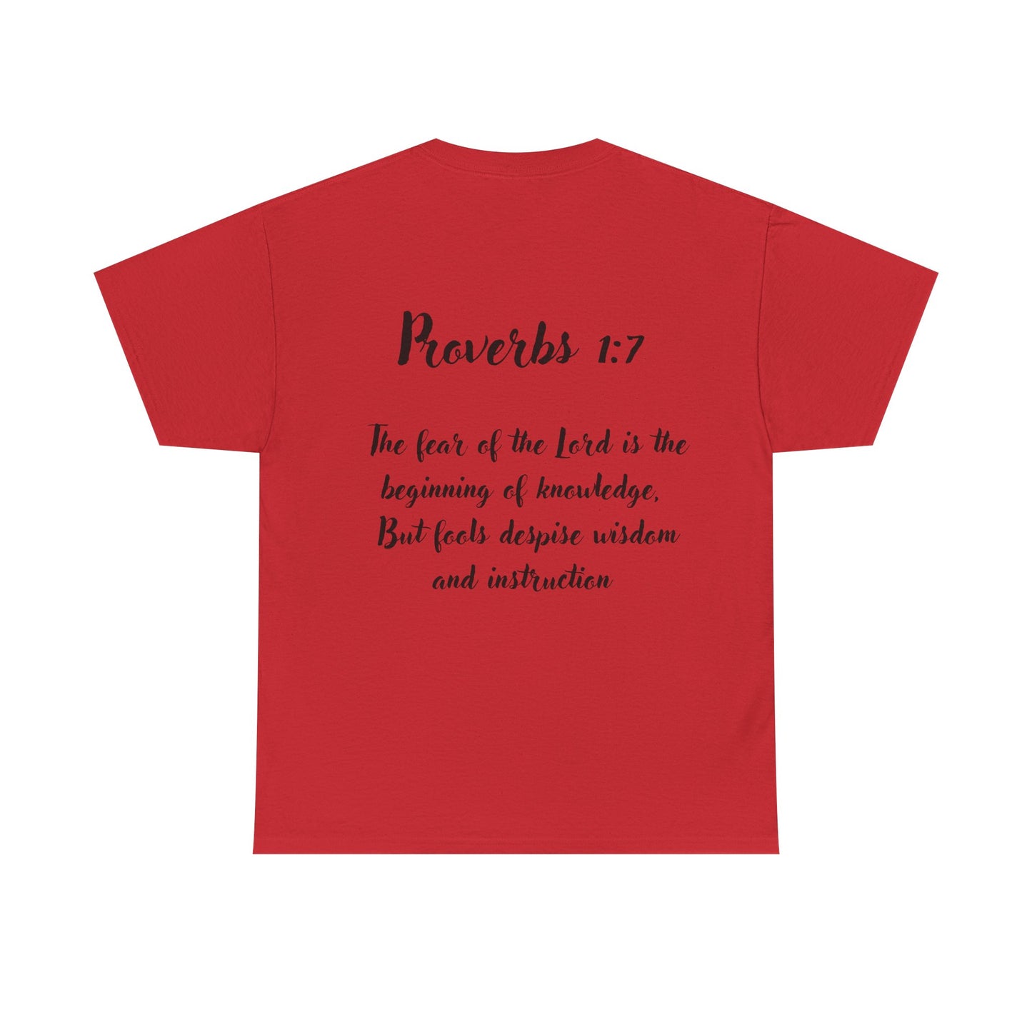Unisex Heavy Cotton Tee: Fear the Lord Scripture Shirt, Christian T-Shirt, Faith-Based Apparel, Inspirational Gift, Bible Verse Tee