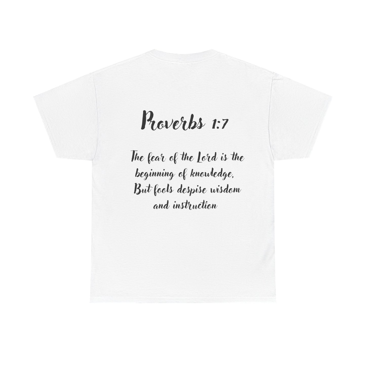 Unisex Heavy Cotton Tee: Fear the Lord Scripture Shirt, Christian T-Shirt, Faith-Based Apparel, Inspirational Gift, Bible Verse Tee