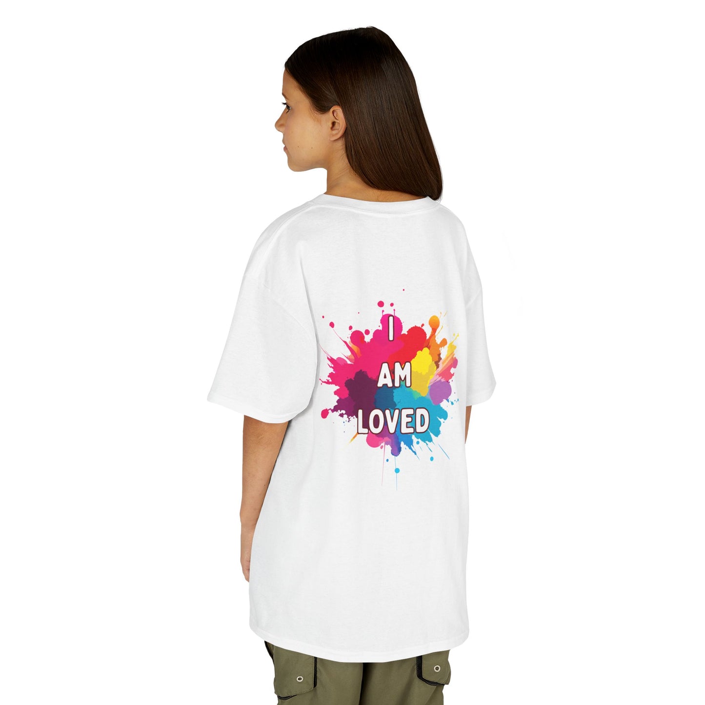 Colorful Kids Tee - I AM LOVED, Fun T-Shirt for Kids, Birthday Gift, Back to School Shirt, Kids Casual Wear, Summer Outfit